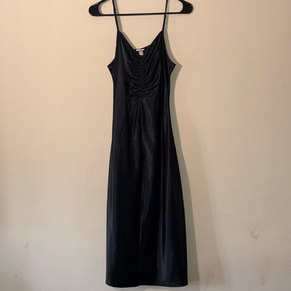 Black silky dress by it’s a new day. Size small. Ankle long dress